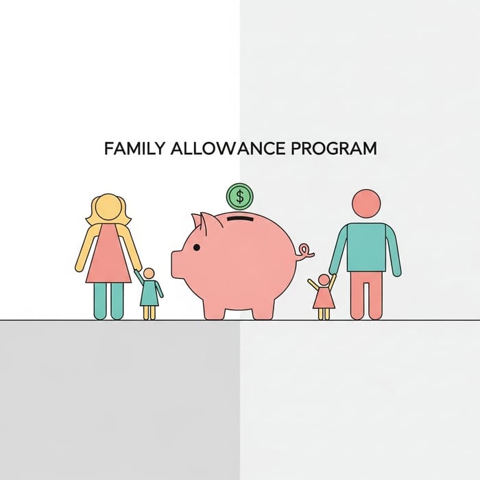 Family Allowance Program - Minimalistic and Modern Savings Concept