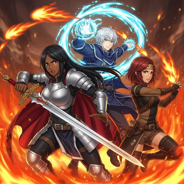 Epic Anime Characters Engulfed in Flames Epic Anime Characters Engulfed in Flames