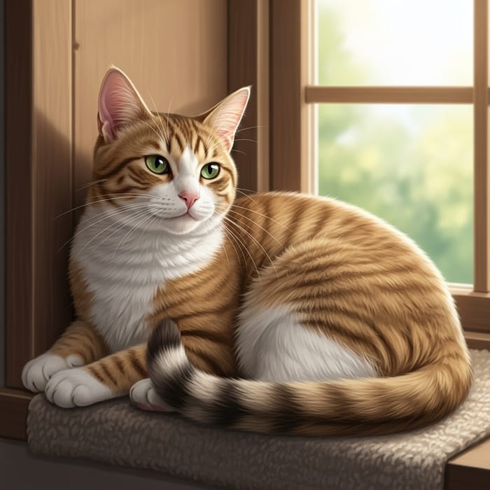 Beautiful Cat Relaxing in Sunlight Beautiful Cat Relaxing in Sunlight