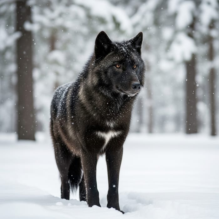 Majestic Black Wolf Majestic Black Wolf