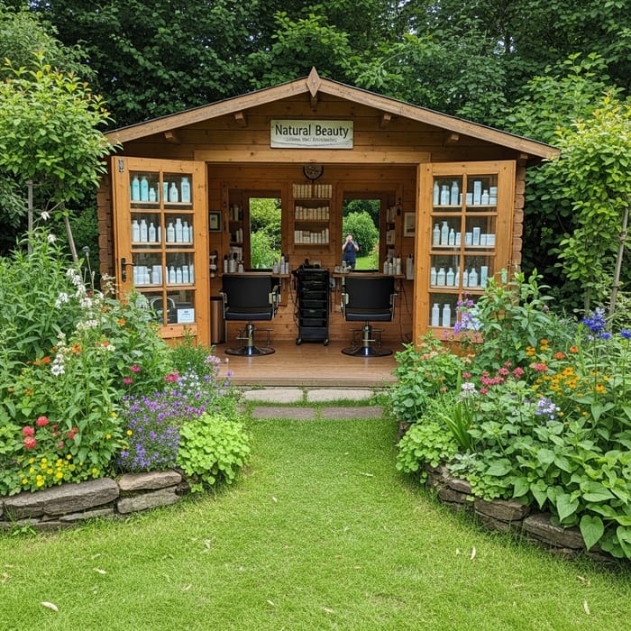 Natural Beauty Salon in a Serene Cabin Natural Beauty Salon in a Serene Cabin