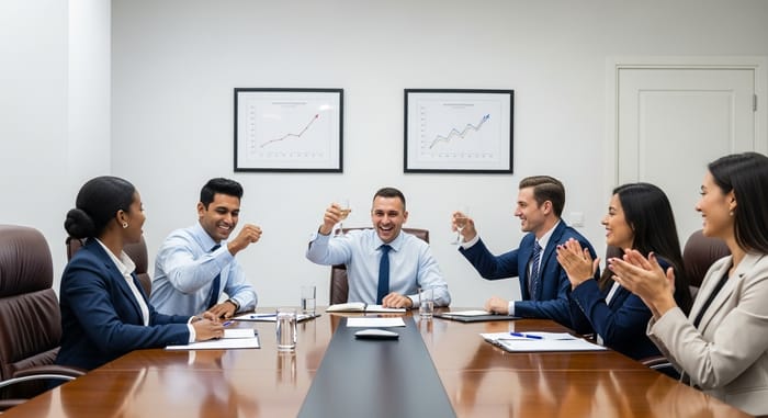 Celebrating Ultimate Business Success | Diverse Team Meeting Celebrating Ultimate Business Success | Diverse Team Meeting
