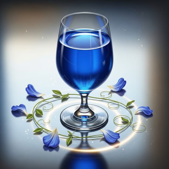 Elegant Blue Ternate Juice Label Design Elegant Blue Ternate Juice Label Design