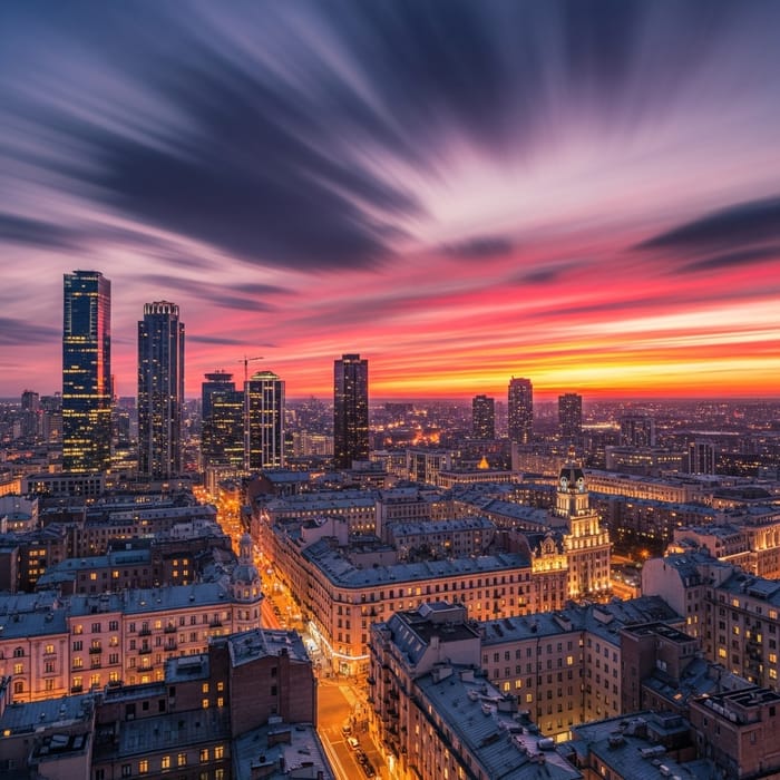 Cityscape Time-Lapse Photography - Speeding Through the Clouds Cityscape Time-Lapse Photography - Speeding Through the Clouds