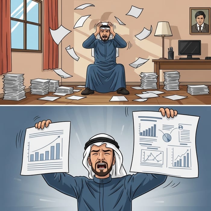 Middle-Eastern Man Overcoming Frustration | Success Journey