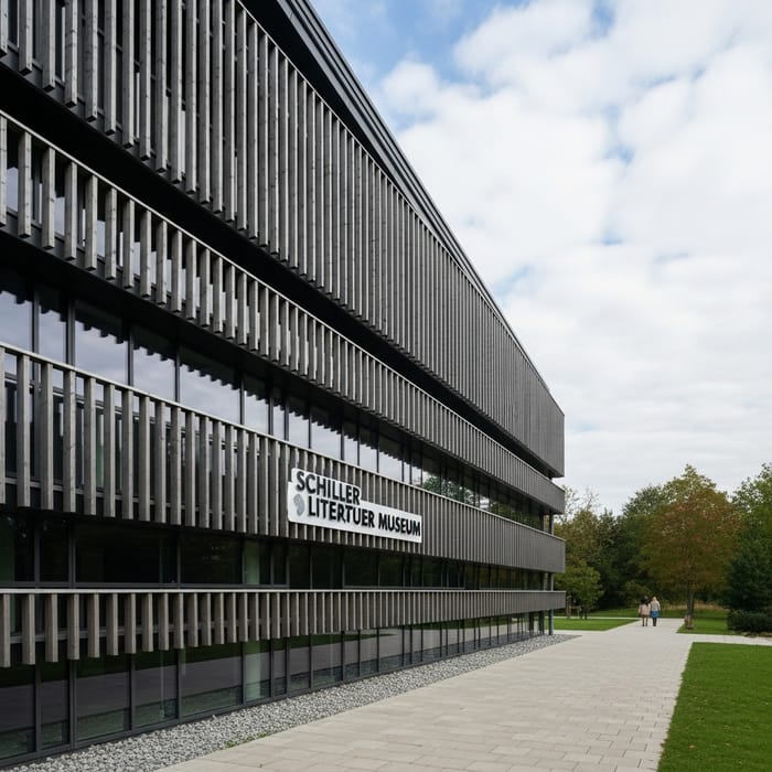Schiller Literature Museum at Marbach Park: Dark Grey Wooden Slats