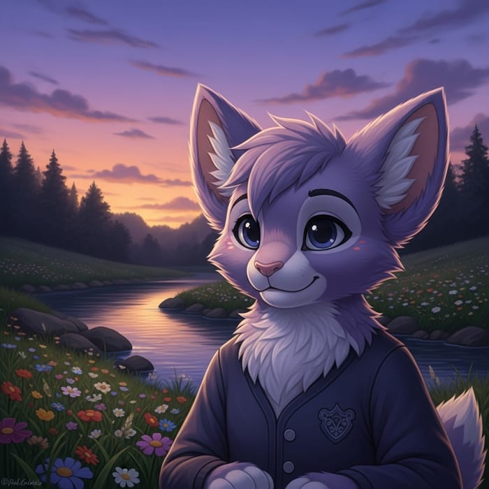 Tranquil Lavender Furry Creature Tranquil Lavender Furry Creature