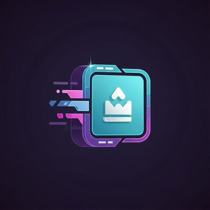 Futuristic Docker Image Icon with Vibrant Colors Futuristic Docker Image Icon with Vibrant Colors