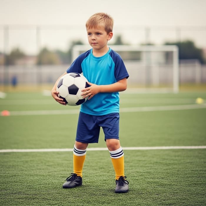 Young Football Fan: Kid's Love for Soccer