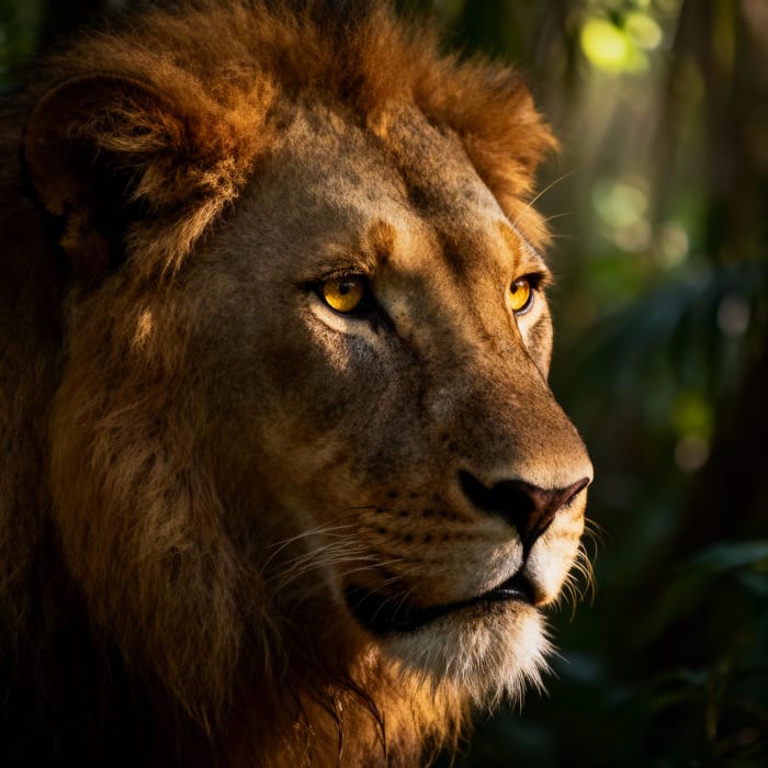 Majestic Lion Headshot - Capturing Raw Intensity