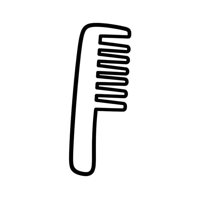Simple Comb Coloring Page for Toddlers Simple Comb Coloring Page for Toddlers