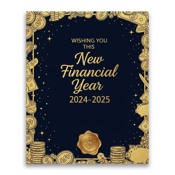 Wishing You This New Financial Year 2024-2025 | Celebratory Card Illustration Wishing You This New Financial Year 2024-2025 | Celebratory Card Illustration