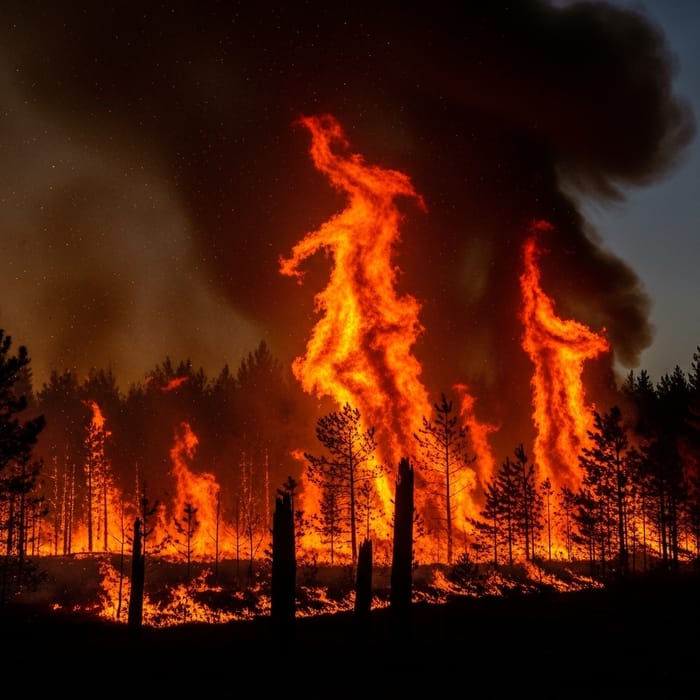 Wildfire: Blaze Engulfing Forest Wildfire: Blaze Engulfing Forest