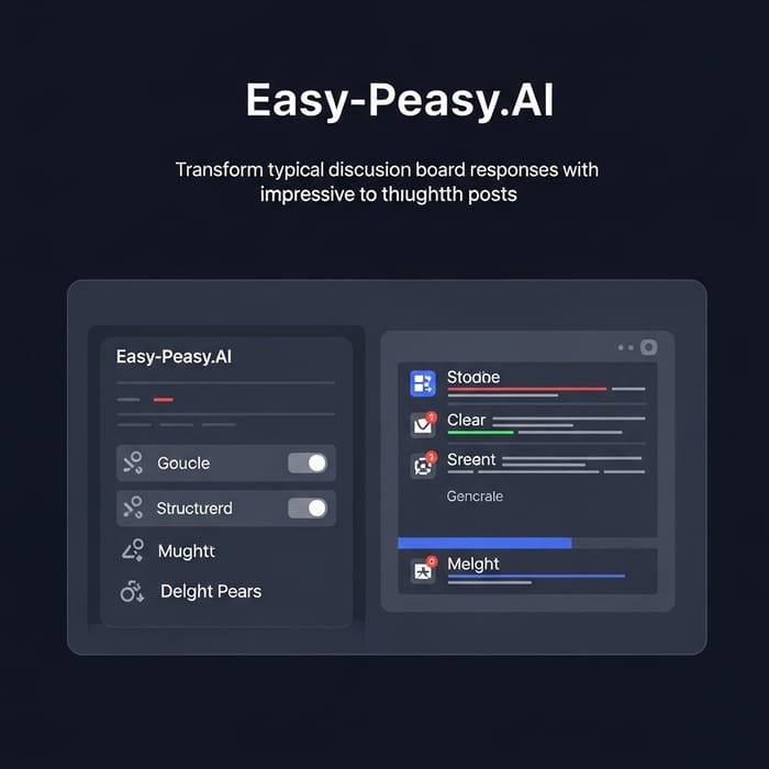 Transform Discussion Board Responses with Easy-Peasy.AI Templates Transform Discussion Board Responses with Easy-Peasy.AI Templates