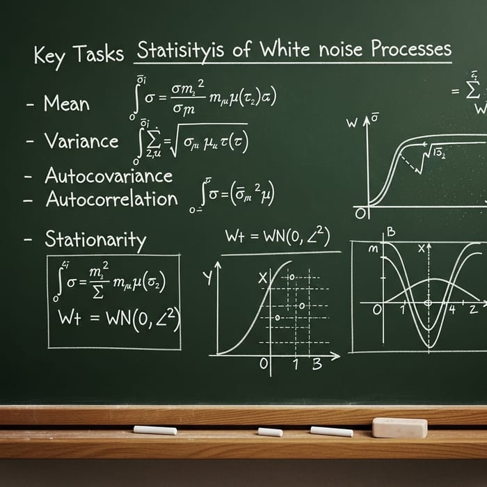 White Noise Processes: Mean, Variance, Autocovariance, Autocorrelation | Statistical Analysis