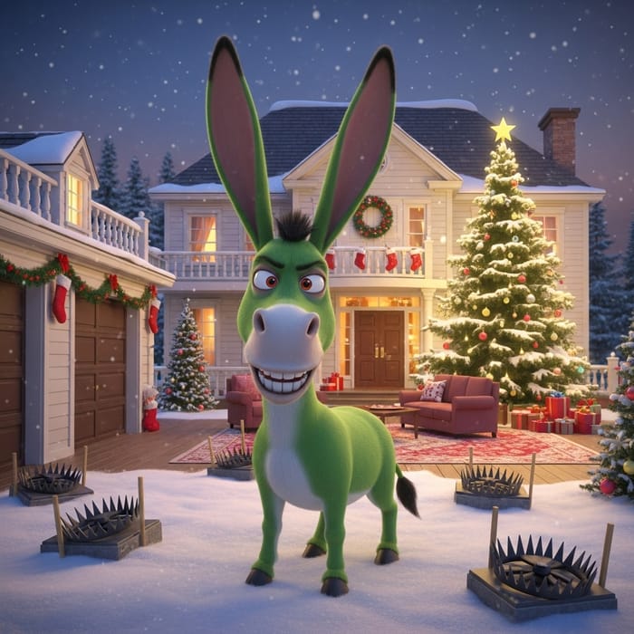 Donkey from Shrek in Home Alone Movie