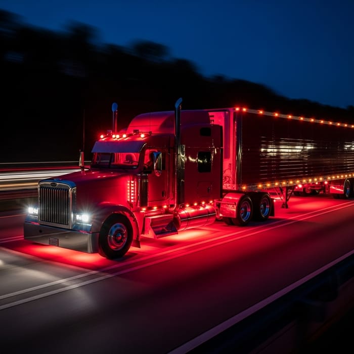High-Speed Red Truck Bed with Sleep | Simulated Velocity
