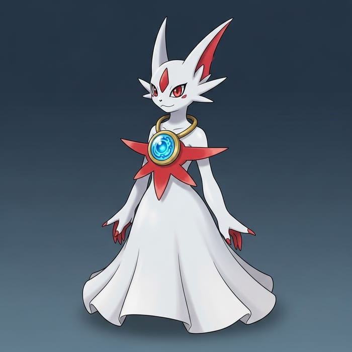 Mystical Humanoid Creature with Energy Source - Gardevoir