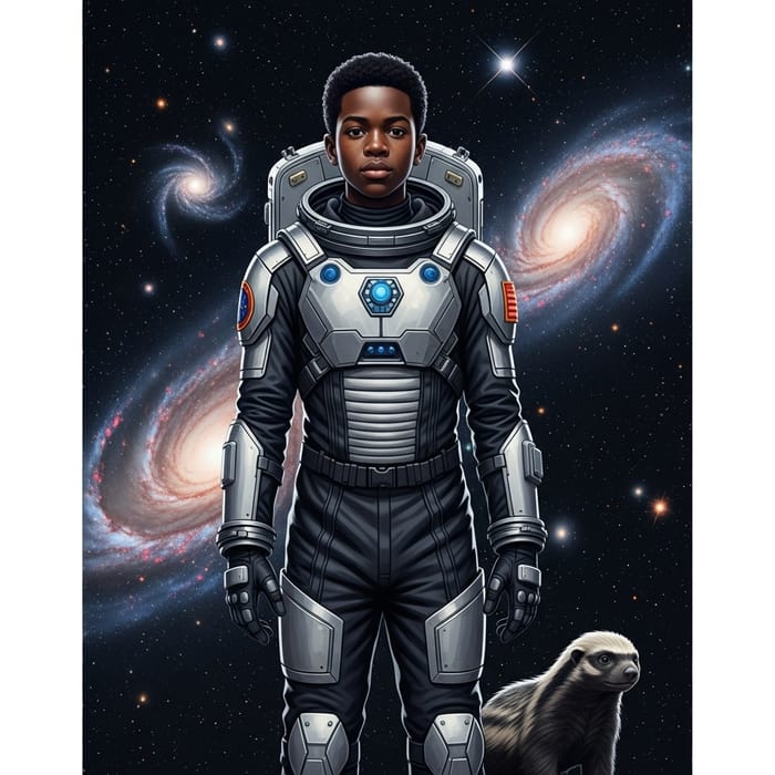 Fearless 13-Year-Old Astronaut and Honey Badger Explore Cosmic Wonders Fearless 13-Year-Old Astronaut and Honey Badger Explore Cosmic Wonders