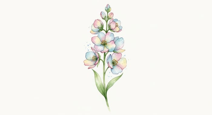 Spring Flower Watercolor Vector Illustration Spring Flower Watercolor Vector Illustration