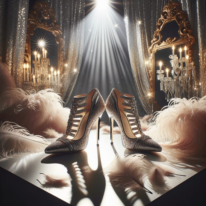 Glamorous High-Heeled Shoes: Opulent Fashion Photoshoot