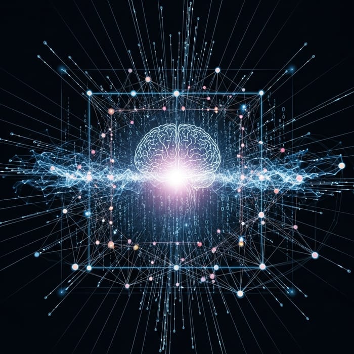 Neon Circuits: Abstract Representation of AI Neon Circuits: Abstract Representation of AI