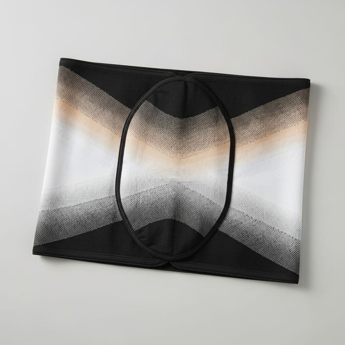 Three-Tone Body-Shaping Wrap: Black, Beige & White Colors