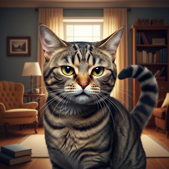 Angry Cat Art | Intense Expression & Unique Fur Design