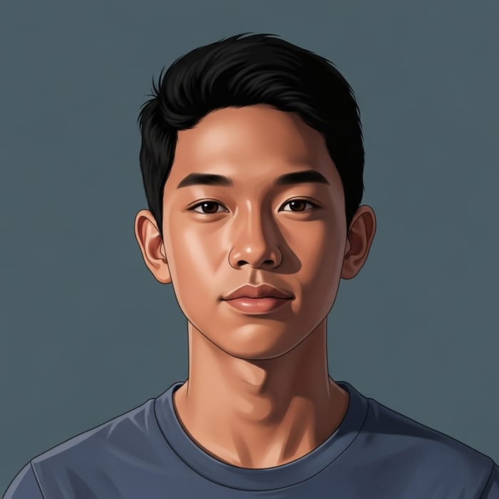 Youthful Filipino Teen Portrait of Jose Rizal