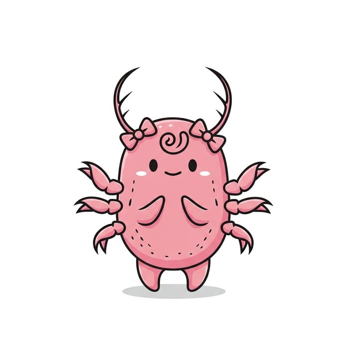 Cute Pink Louse Mascot for Teen Hair Care Cute Pink Louse Mascot for Teen Hair Care