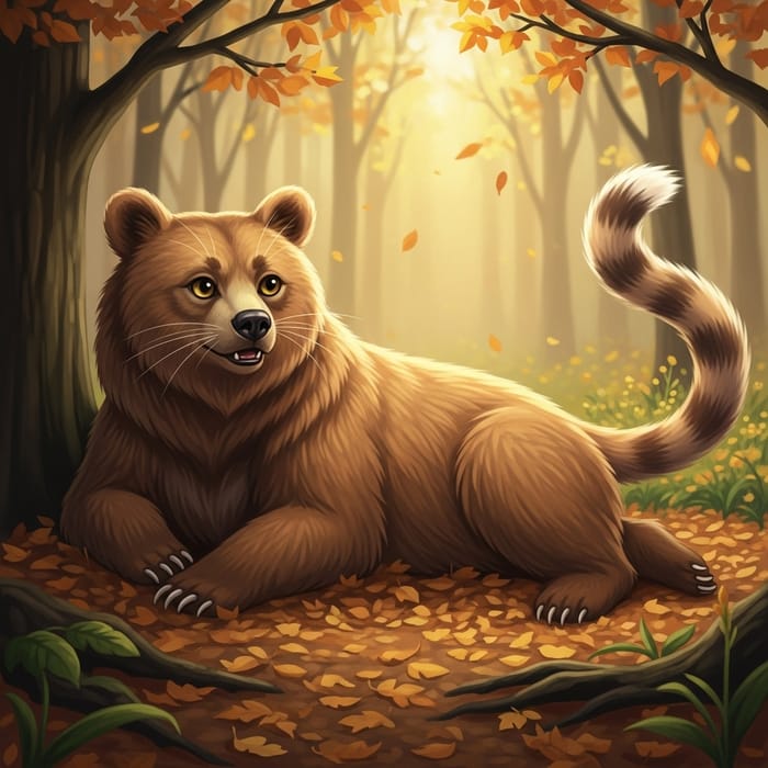 Beer Cat: Mythical Creature Enjoying Nature Beer Cat: Mythical Creature Enjoying Nature