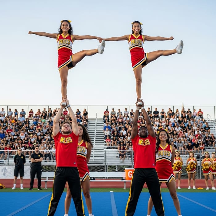 Exciting Cheerleading Performances | Stadium Scene Exciting Cheerleading Performances | Stadium Scene