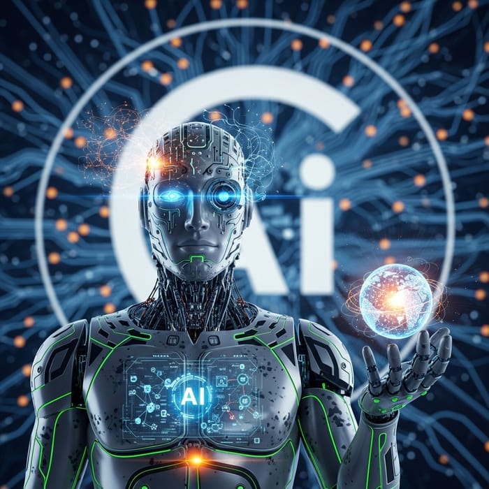 Realistic Male AI Robot Illustration Realistic Male AI Robot Illustration