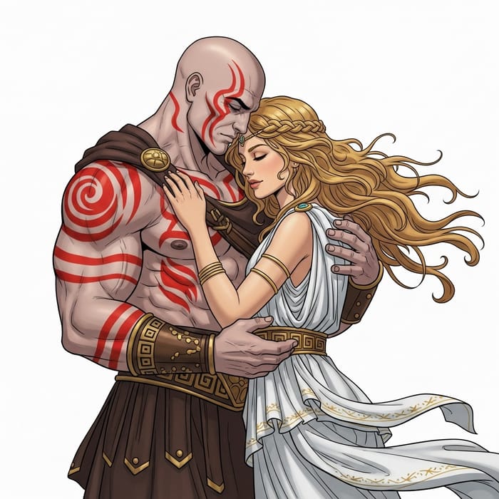 Kratos and Aphrodite: Divine Embrace Kratos and Aphrodite: Divine Embrace