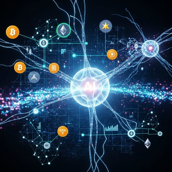 Innovative Digital Technology - Network Diagrams & Cryptocurrency Symbols Innovative Digital Technology - Network Diagrams & Cryptocurrency Symbols