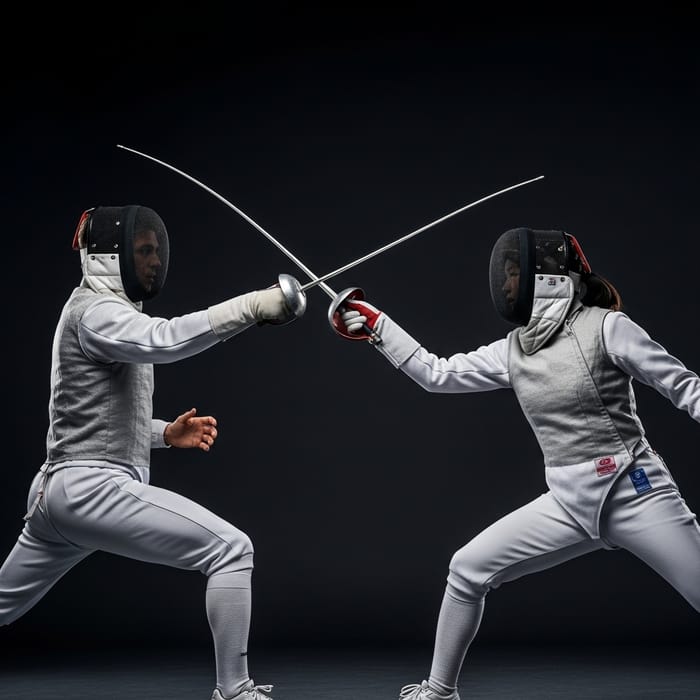 Intense Battle Between Two Opponents