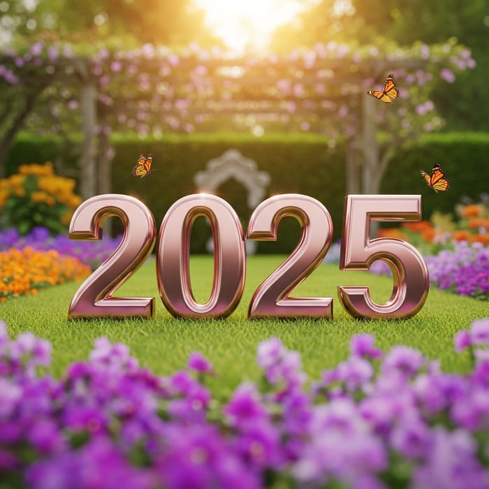 Shiny 2025 Numbers in a Beautiful Garden Shiny 2025 Numbers in a Beautiful Garden