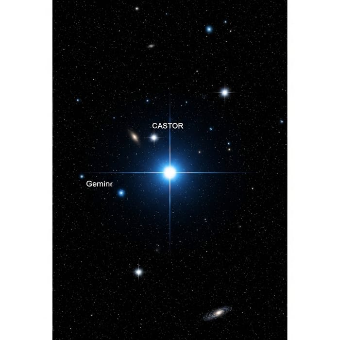 Bright Castor Star in Gemini Constellation