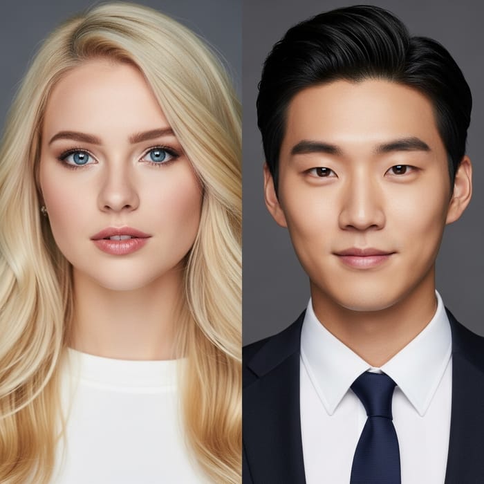 Young Russian Woman and Korean Man | Prime Portrait