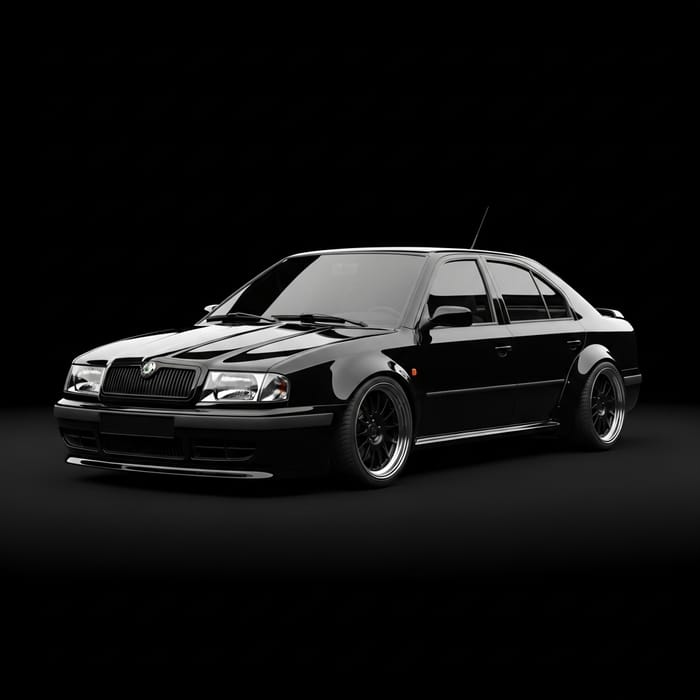 Skoda Octavia MK1 Widebody on Black Background Skoda Octavia MK1 Widebody on Black Background