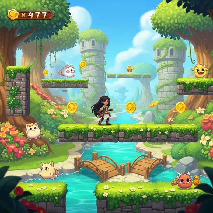 Enchanting Anime Platformer Adventure with South Asian Lead Enchanting Anime Platformer Adventure with South Asian Lead