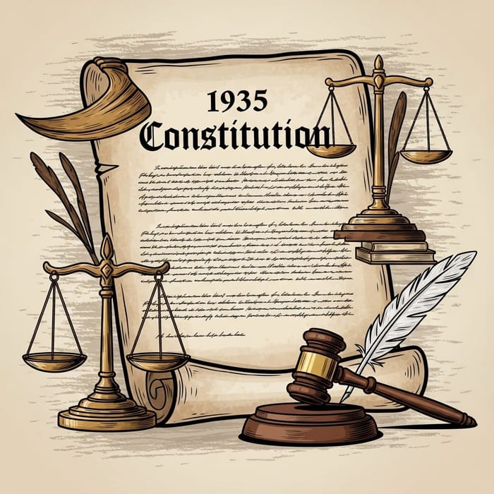 1935 Constitution Drawing | Historic Symbols of Democracy 1935 Constitution Drawing | Historic Symbols of Democracy