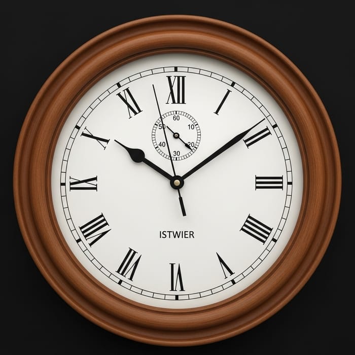 Classic Wooden Analog Clock - Time's Progression Classic Wooden Analog Clock - Time's Progression