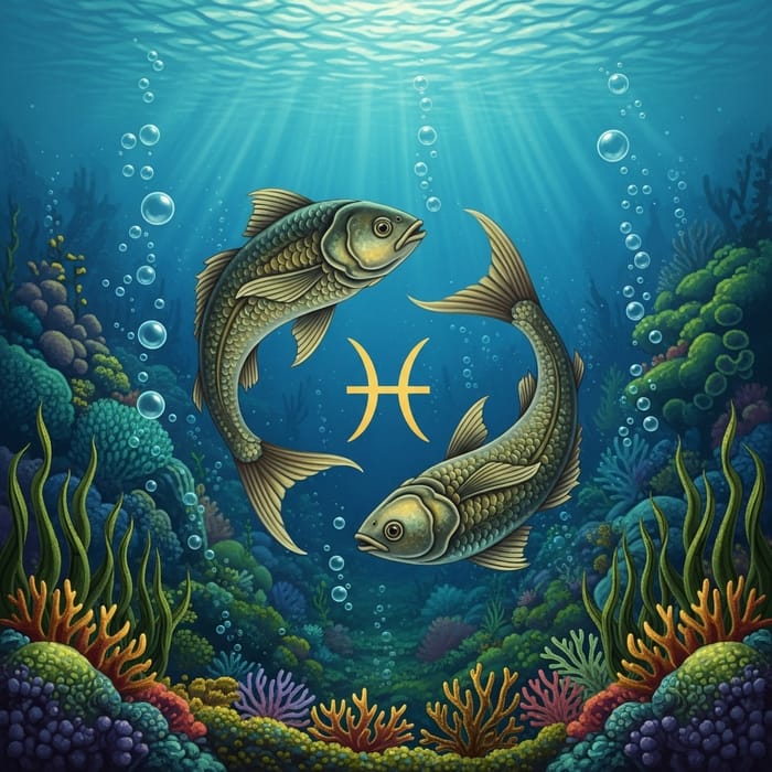 Pisces Zodiac Sign Artwork Pisces Zodiac Sign Artwork