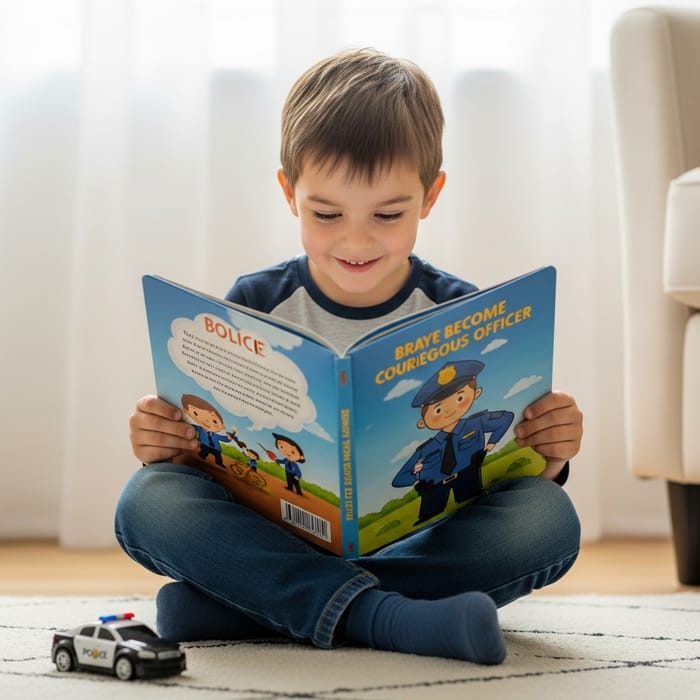 Young Boy Inspired to Become An Officer in the Future