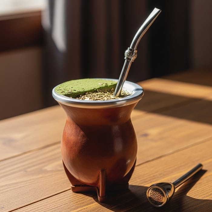 Organic Yerba Mate Gourd and Bombilla Set | Energizing Herbal Tea