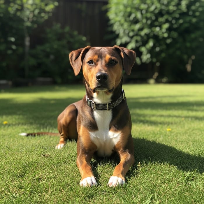 Cool Dog Relaxing with Fresh Look