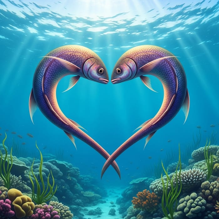 Magical Fish Heart Design | Underwater Art Magical Fish Heart Design | Underwater Art