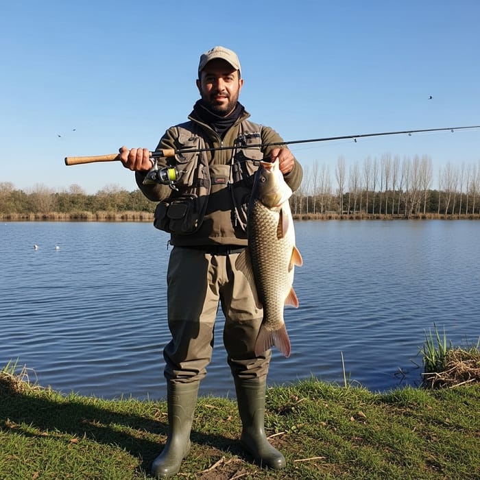 Fisherman Catches Big Fish