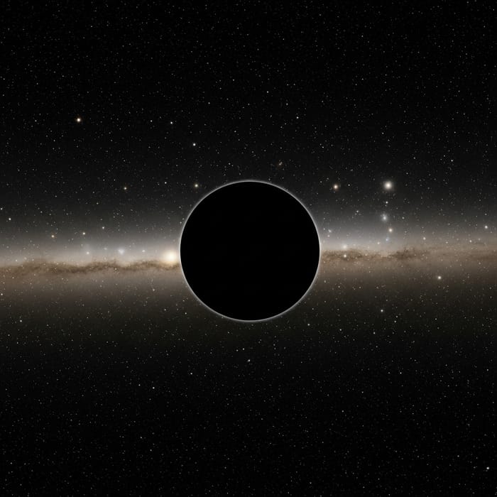 Black Space Planet - Awe-Inspiring View of a Celestial Mystery Black Space Planet - Awe-Inspiring View of a Celestial Mystery